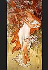 Alphonse Maria Mucha Famous Paintings - Spring