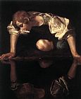 Caravaggio Canvas Paintings - Narcissus