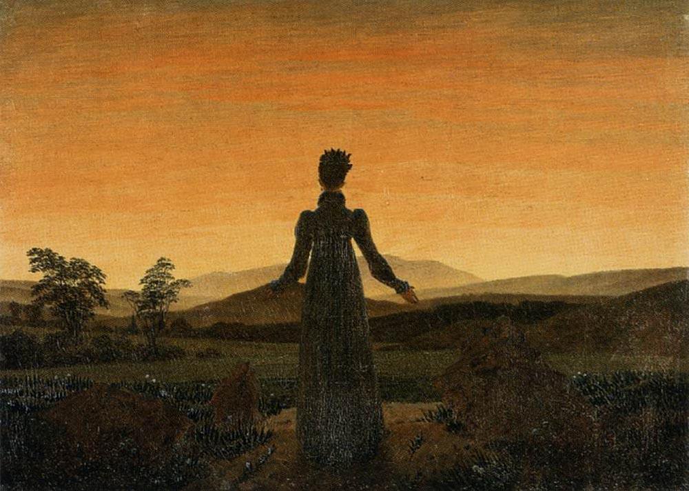Caspar David Friedrich Woman before the Rising Sun painting | framed  paintings for sale