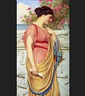 John William Godward Famous Paintings - Sappho