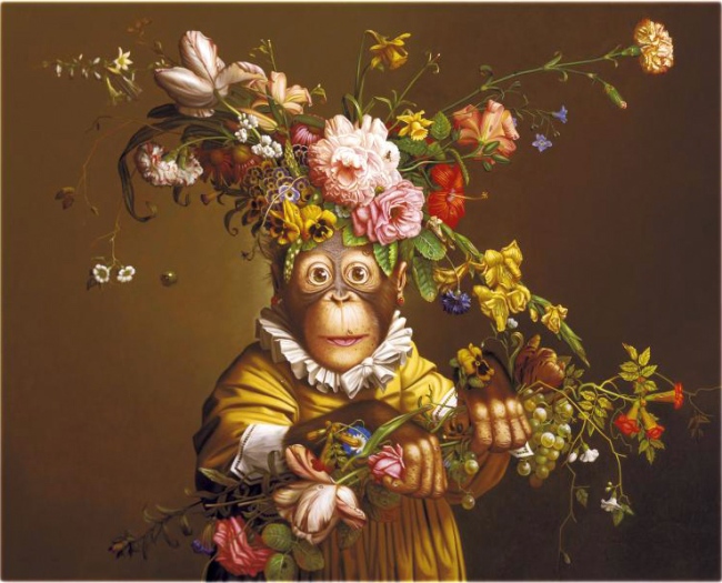 Unknown Artist Dress Monkey 16 painting | framed paintings for sale