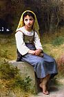 William Bouguereau Famous Paintings - Meditation