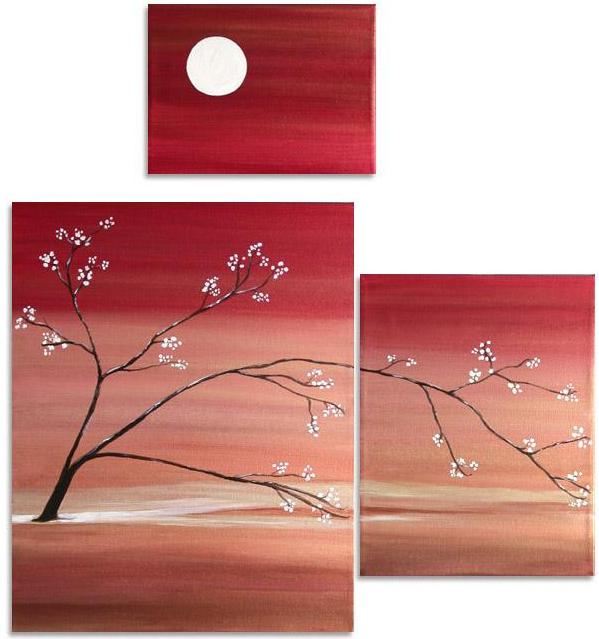 Chinese Plum Blossom Canvas Paintings