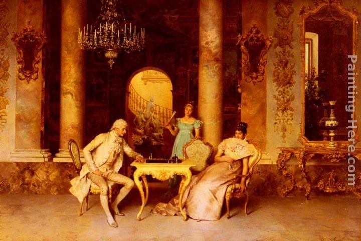 Francesco Beda The Chess Game painting