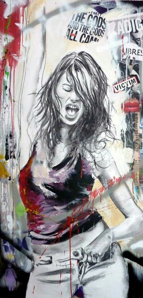 2010 Canvas Paintings - Girl Dancing 3 Cecile Desserle