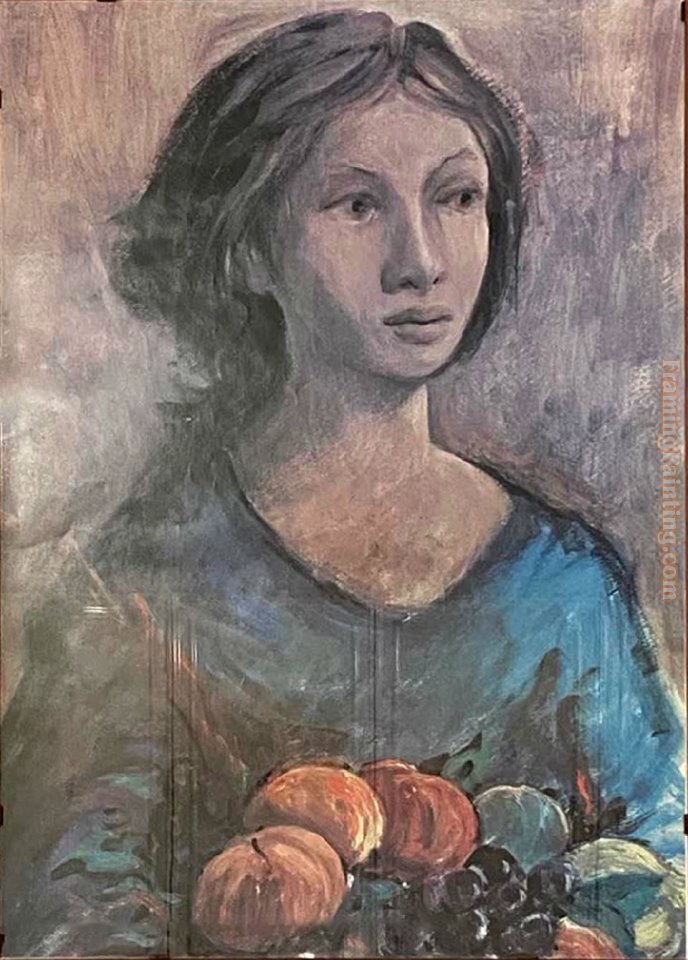 Famous Girl Paintings - Girl with Fruit