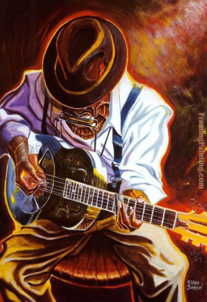 Famous Guitar Paintings - Guitar Player Nice Casino