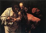 Caravaggio Canvas Paintings - The Incredulity of Saint Thomas