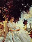 John Singer Sargent Canvas Paintings - In a Garden Corfu