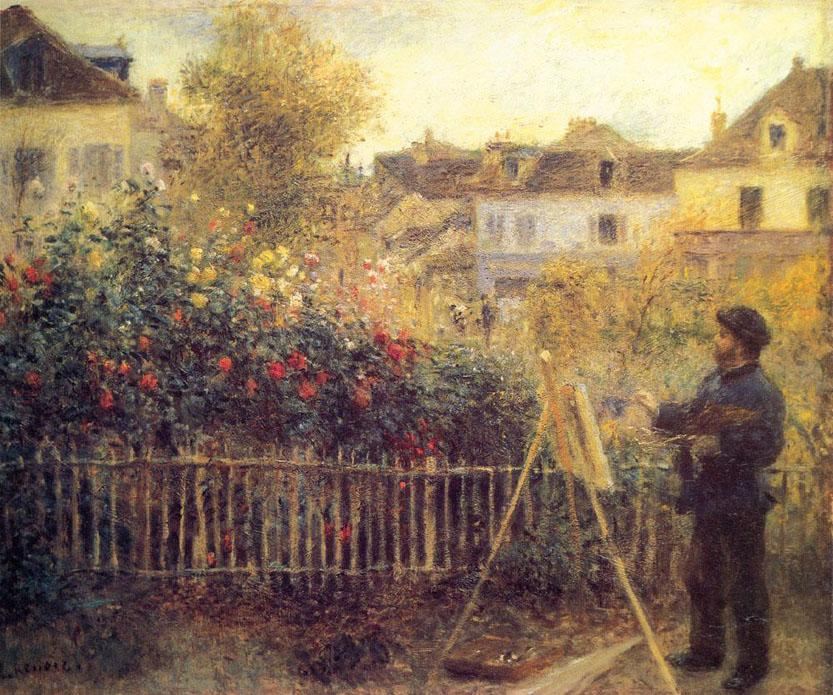 framed　in　Pierre　his　Auguste　at　painting　paintings　Garden　Renoir　Claude　Painting　Monet　Argenteuil　for　sale