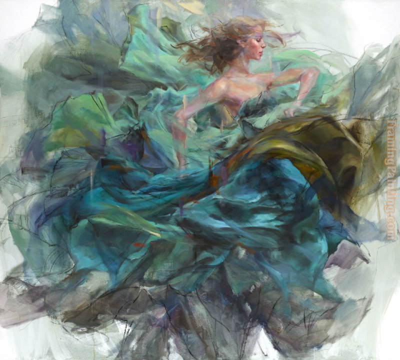 Anna Razumovskaya Canvas Paintings - Emerald Splendor