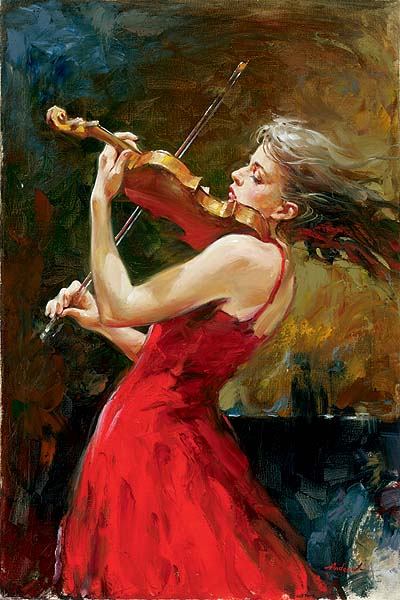 Andrew Atroshenko The Passion of Music painting | framed paintings for sale