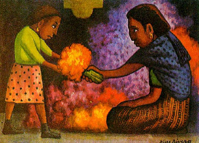 Diego Rivera Mother's Helper painting | framed paintings for sale