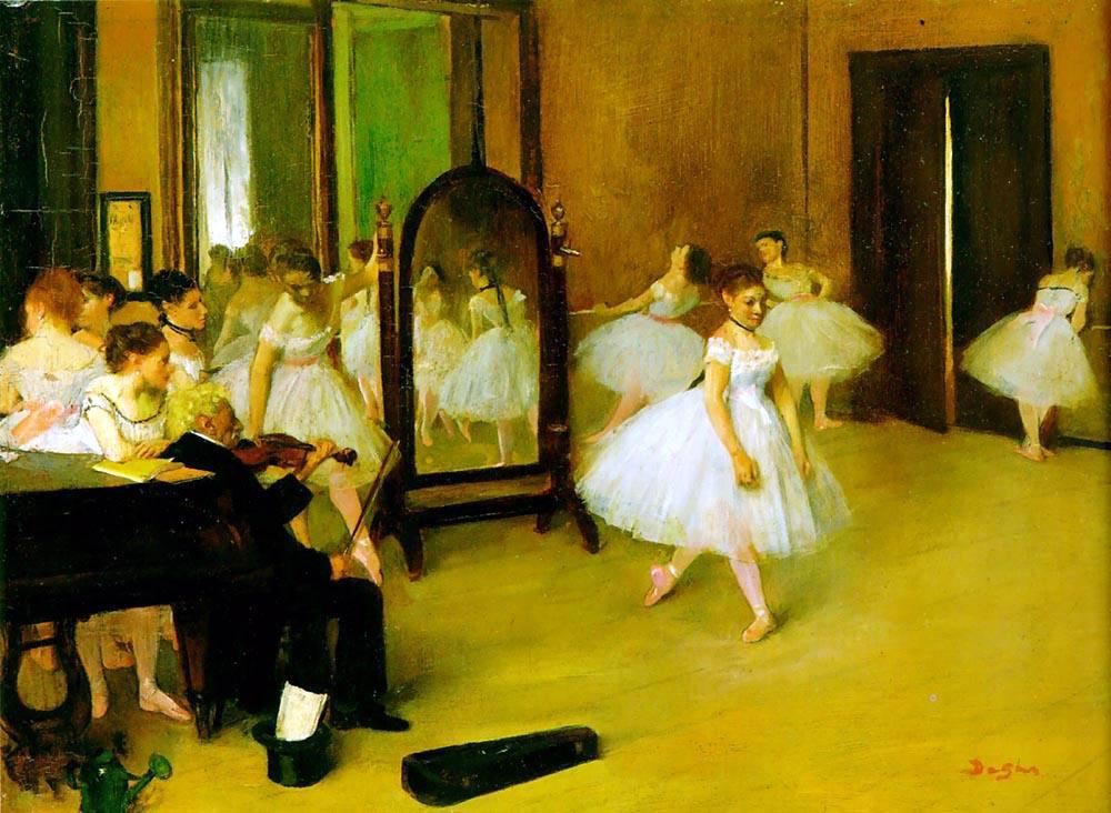 Edgar Degas dance class painting | framed paintings for sale