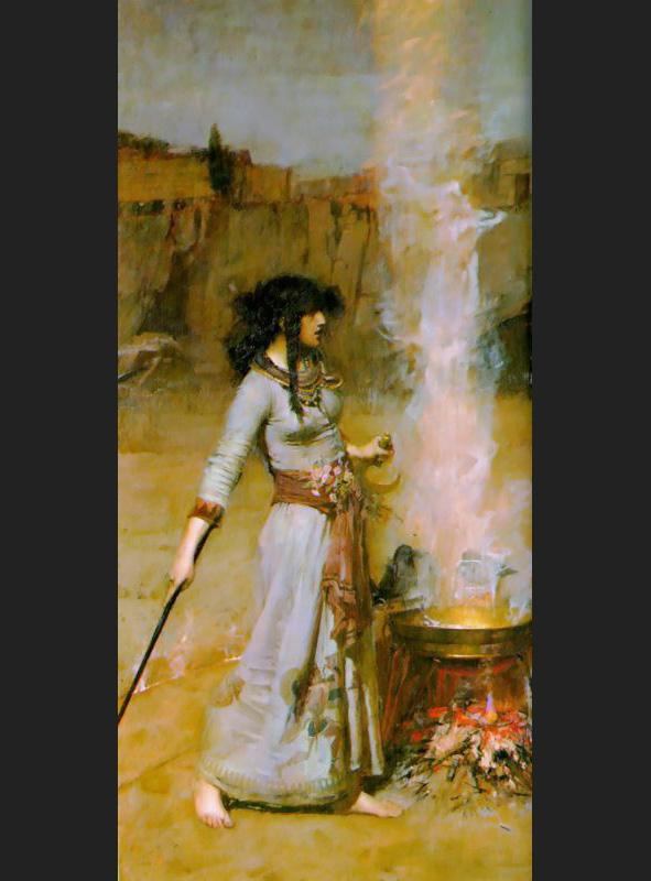 John William Waterhouse The Magic Circle painting | framed paintings ...