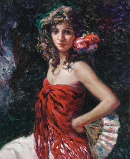 Jose Royo GITANA painting | framed paintings for sale