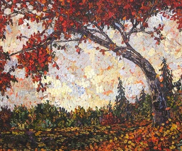 Maya Eventov Autumn Maple painting | framed paintings for sale