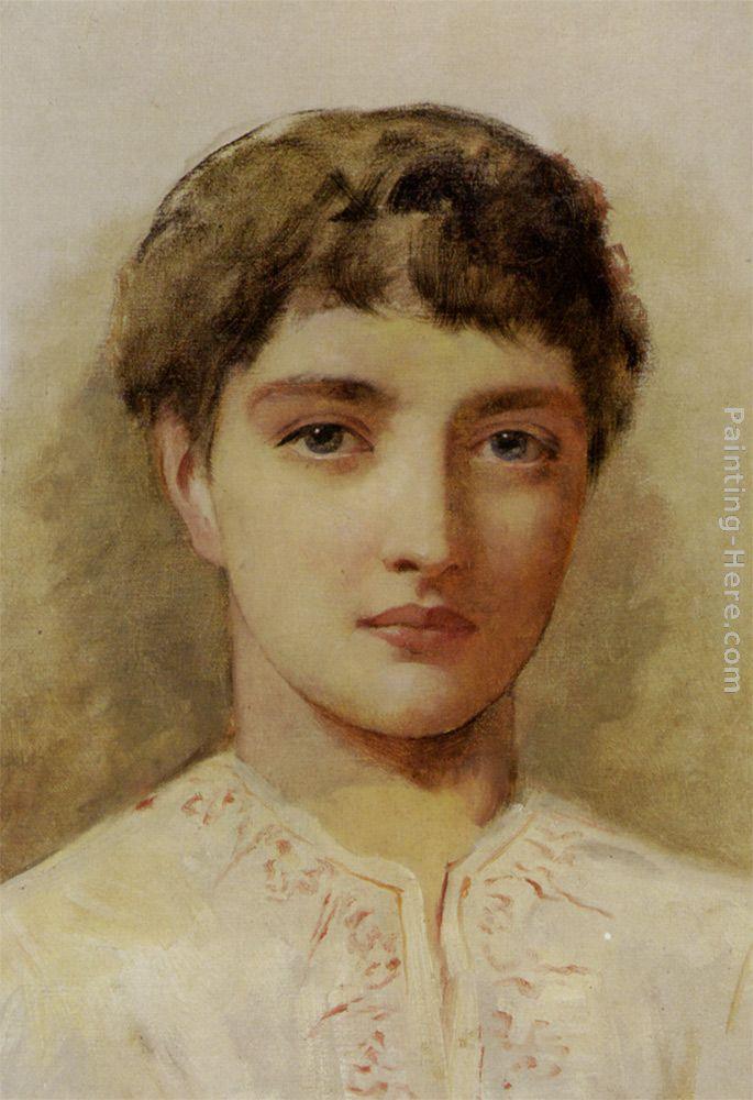 Head of a Young Girl by William Adolphe Bouguereau - Art 