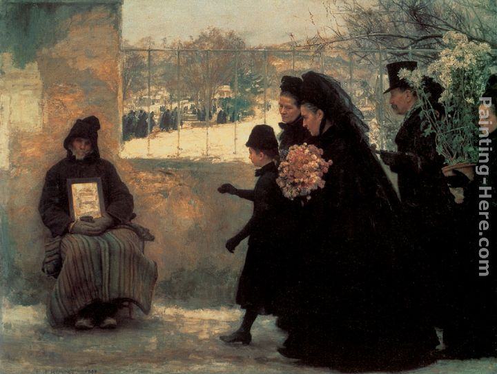 Emile Friant La Toussaint painting | framed paintings for sale