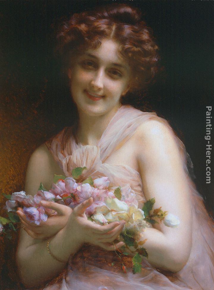 Etienne Adolphe Piot Flowers painting | framed paintings for sale