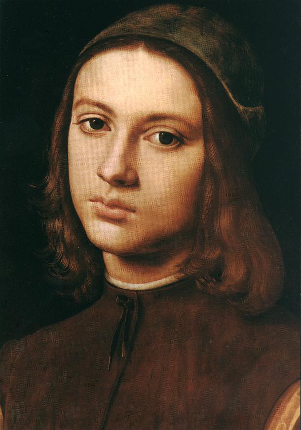 Pietro Perugino Portrait of a Young Man (detail) painting | framed ...